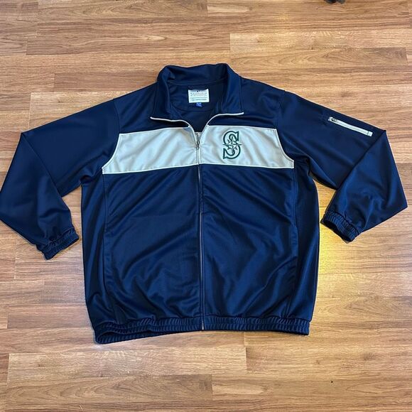 Seattle Mariners Lightweight Full Zip Jacket MLB Blue and Gray | Men Size XXL - Picture 1 of 10